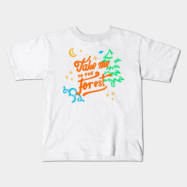 Take Me To The Forest Kids T-Shirt by Mako Design 